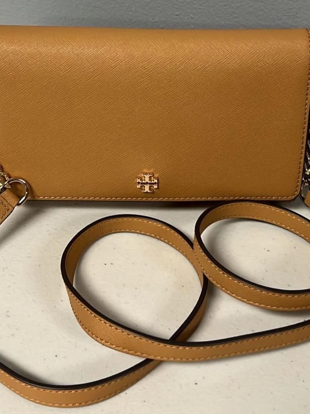 Tory Burch Emerson Leather Chain-Wallet Crossbody Bag Cardamom - Picture 6 of 12